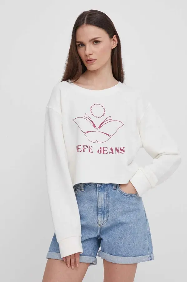 Pepe Jeans Bombažen pulover Pepe Jeans Lorelai