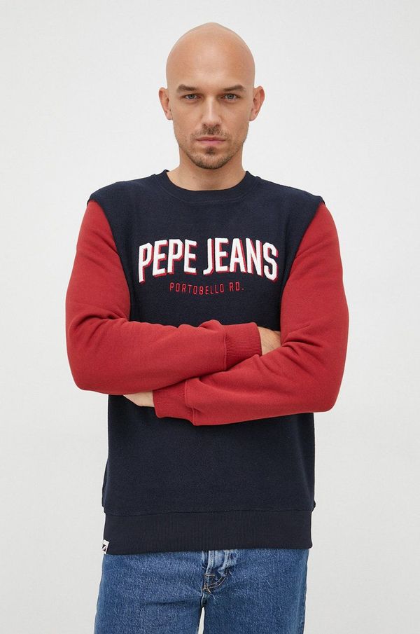 Pepe Jeans Bombažen pulover Pepe Jeans moški, mornarsko modra barva