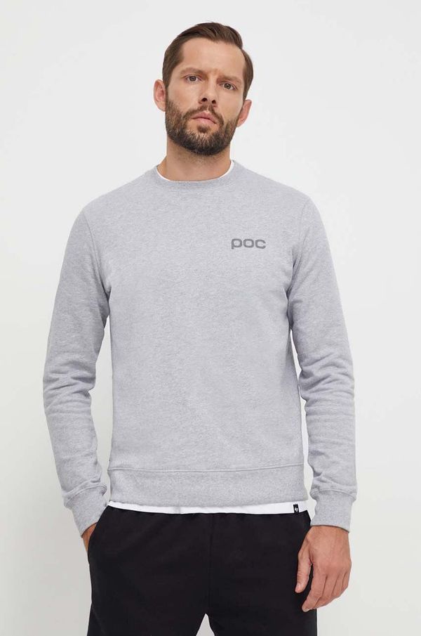 POC Bombažen pulover POC moška, siva barva
