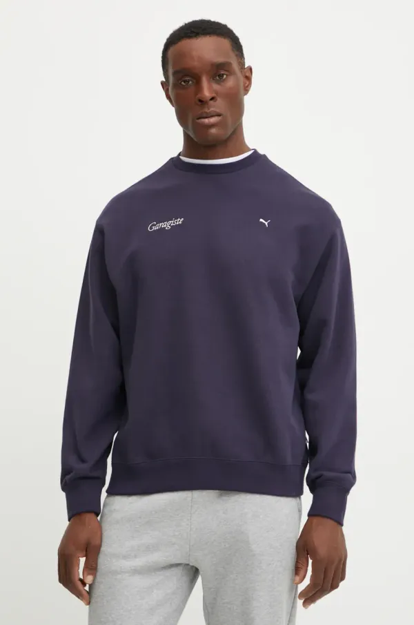 Puma Bombažen pulover Puma moški, mornarsko modra barva, 629344