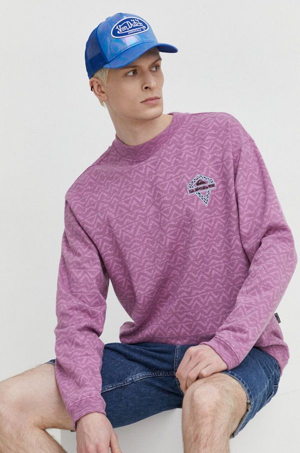 Quiksilver Bombažen pulover Quiksilver moška, roza barva
