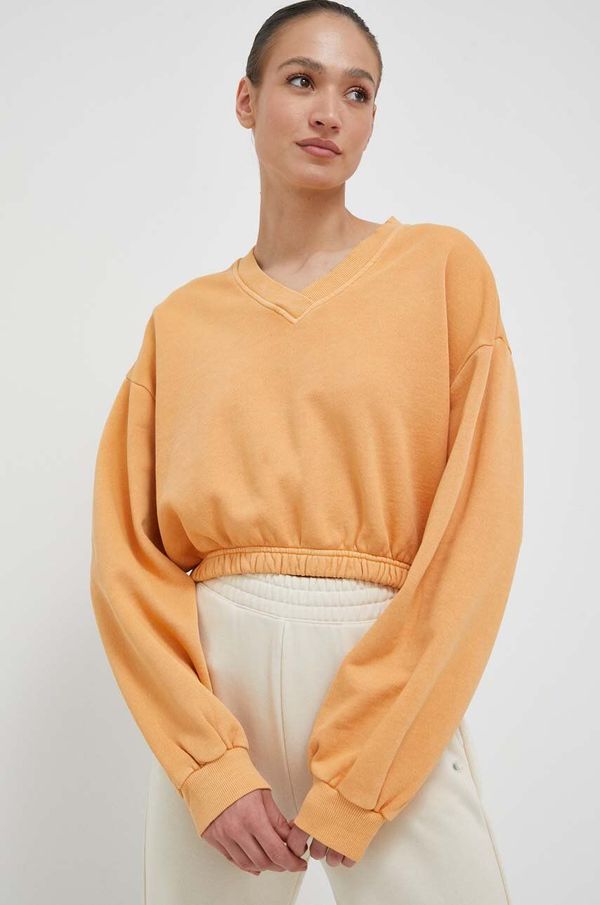 Reebok Classic Bombažen pulover Reebok Classic ženska, oranžna barva