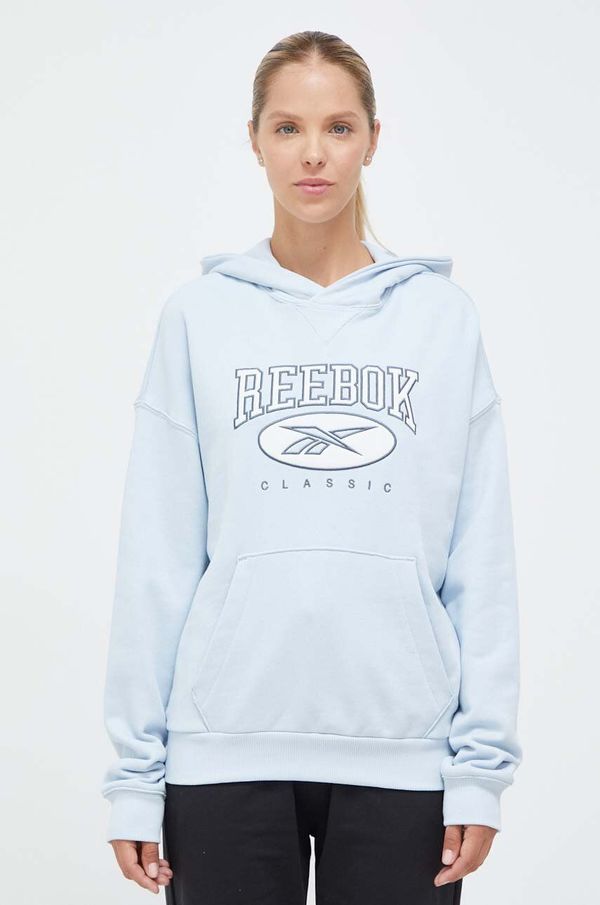 Reebok Classic Bombažen pulover Reebok Classic ženska, s kapuco