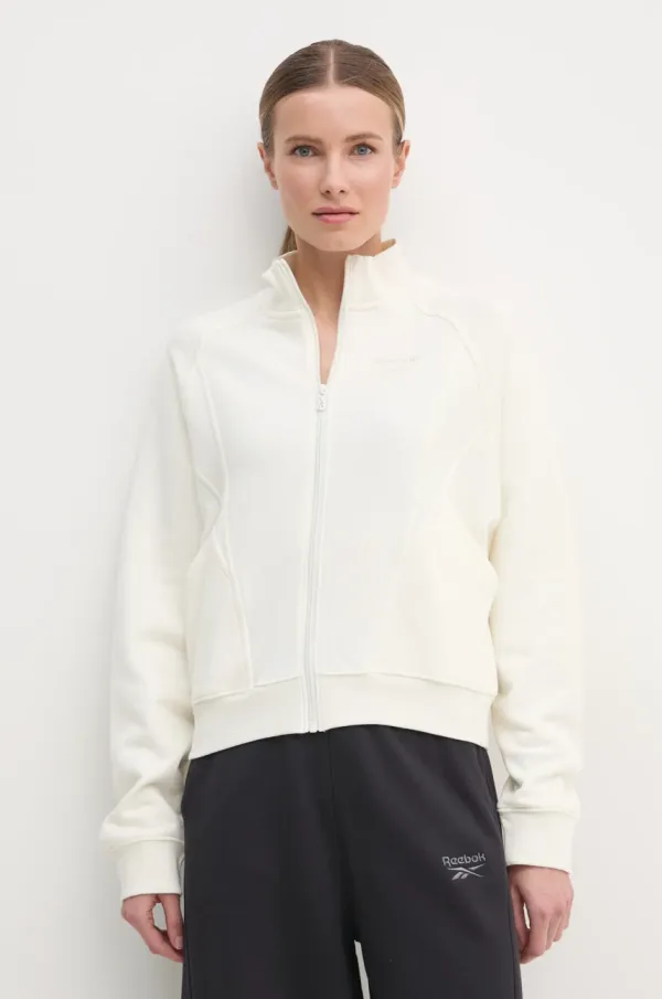 Reebok Classic Bombažen pulover Reebok Classic ženski, bež barva, 100214105