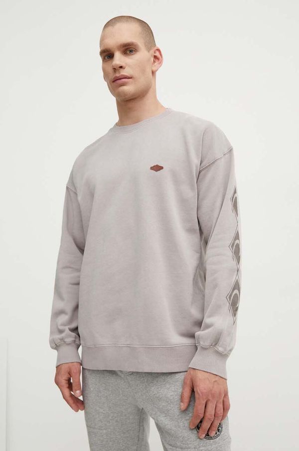 Rip Curl Bombažen pulover Rip Curl moška, siva barva