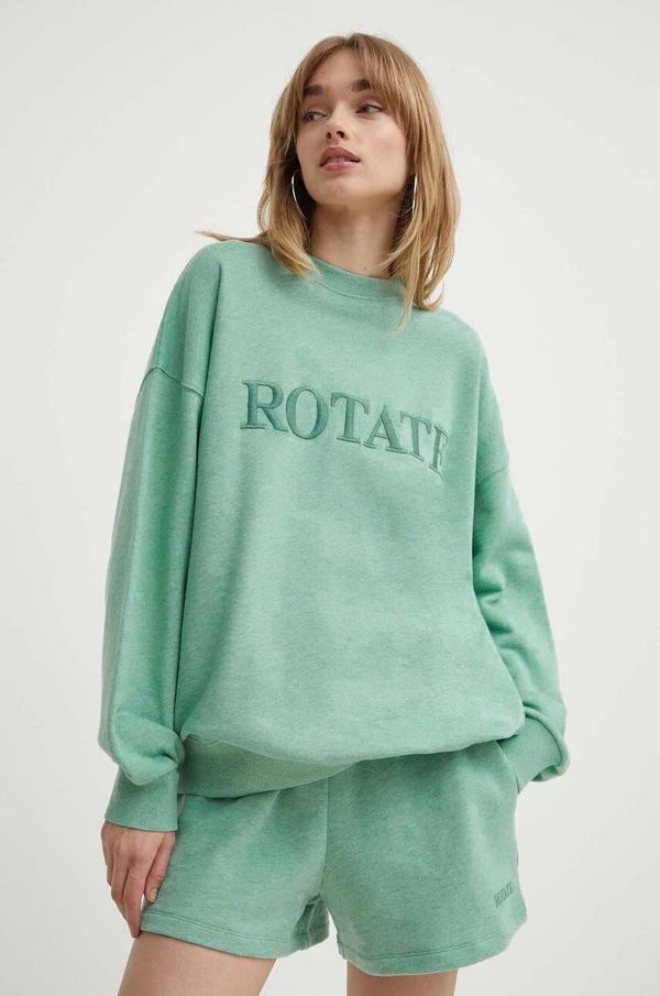 Rotate Bombažen pulover Rotate ženska, turkizna barva