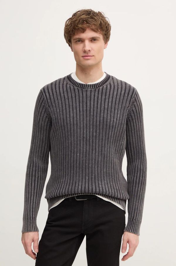 Samsoe Samsoe Bombažen pulover Samsoe Samsoe siva barva, M24400028