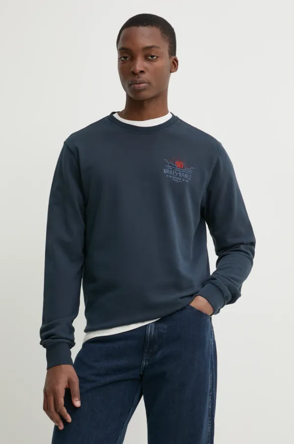 Solid Bombažen pulover Solid ORMAN moški, mornarsko modra barva, 21108522.194010