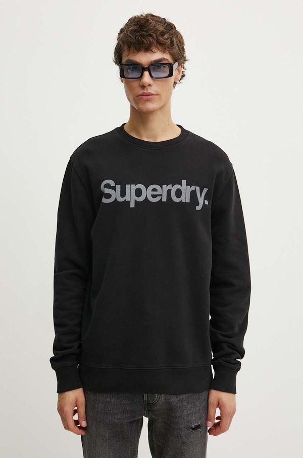 Superdry Bombažen pulover Superdry moški, črna barva, M2013738A-02A