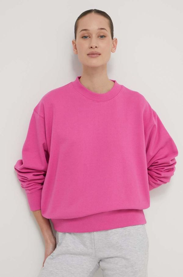 Superdry Bombažen pulover Superdry ženska, roza barva