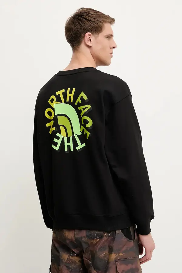 The North Face Bombažen pulover The North Face Nuptse Oversized