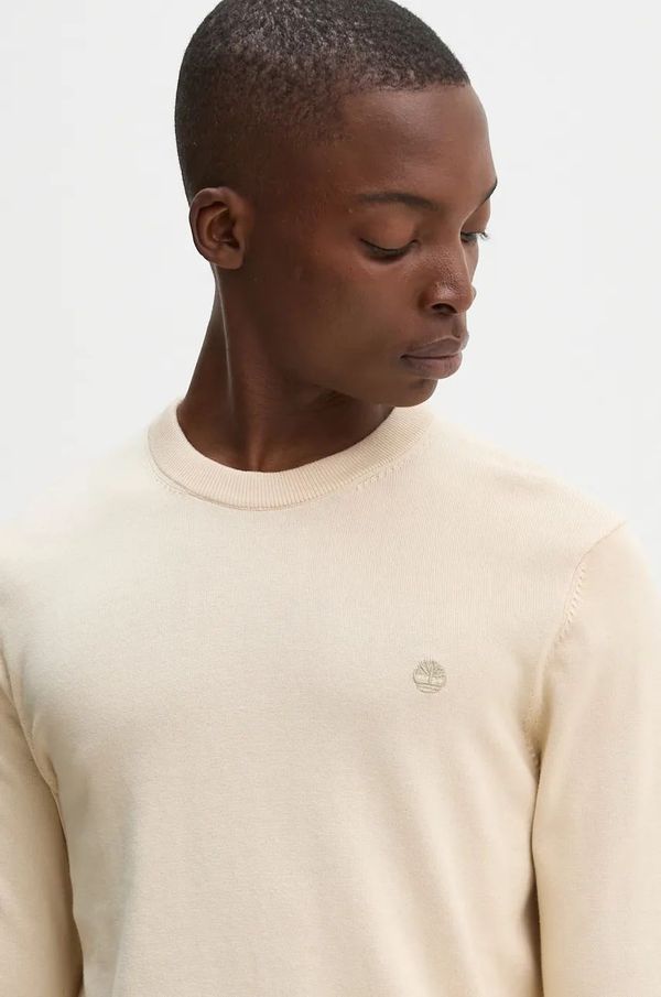Timberland Bombažen pulover Timberland bež barva, TB0A2BMMEFL1