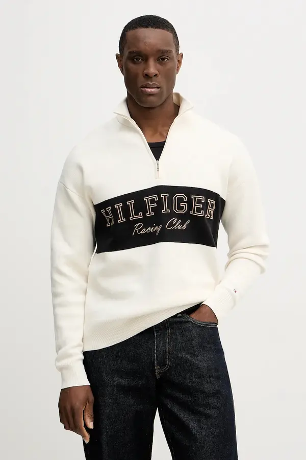 Tommy Hilfiger Bombažen pulover Tommy Hilfiger