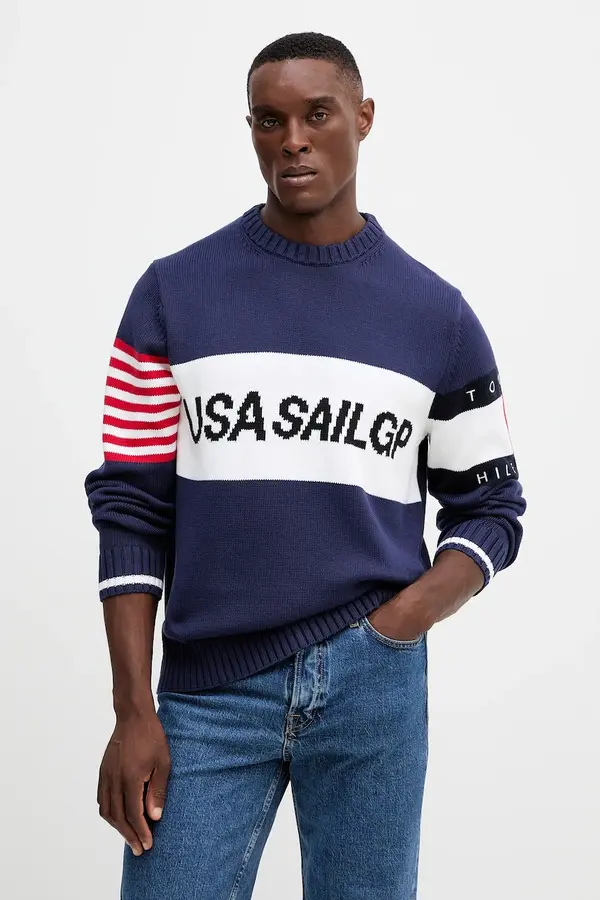 Tommy Hilfiger Bombažen pulover Tommy Hilfiger x SAIL GP