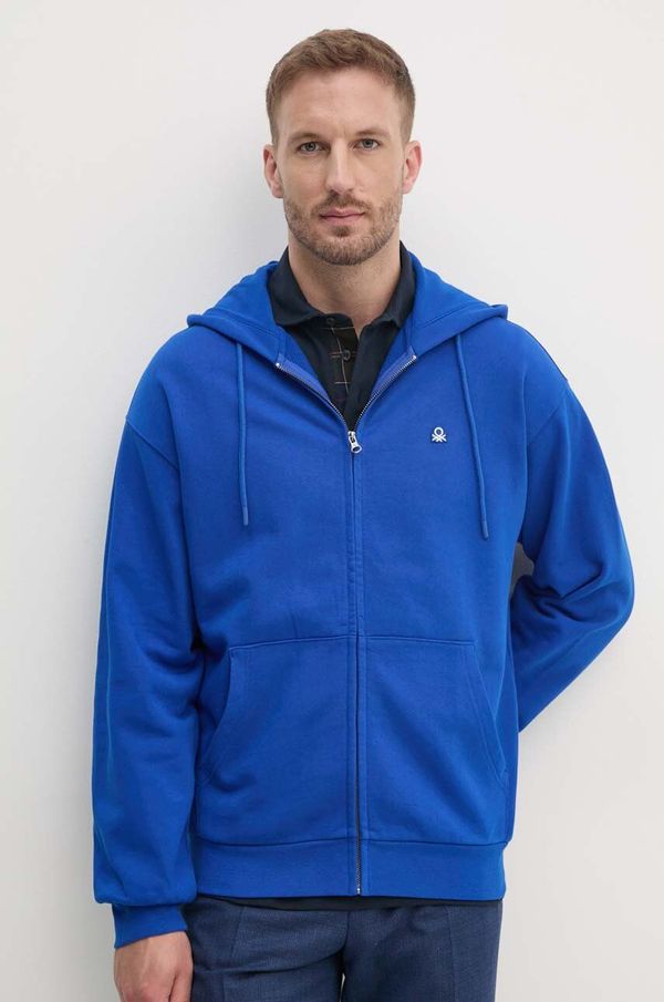 United Colors of Benetton Bombažen pulover United Colors of Benetton moški, s kapuco, 342ZU500P