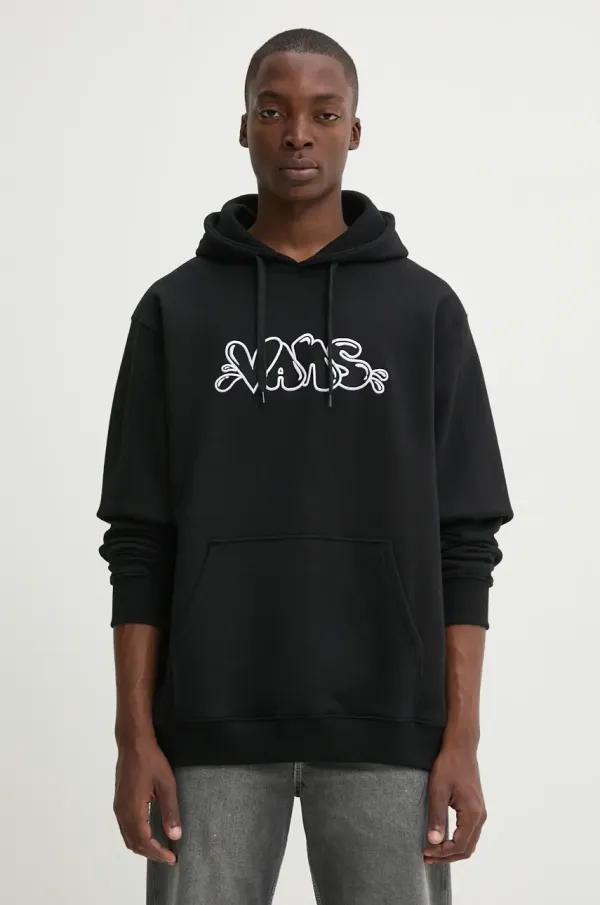 Vans Bombažen pulover Vans moški, črna barva, VN000HPPBLK1