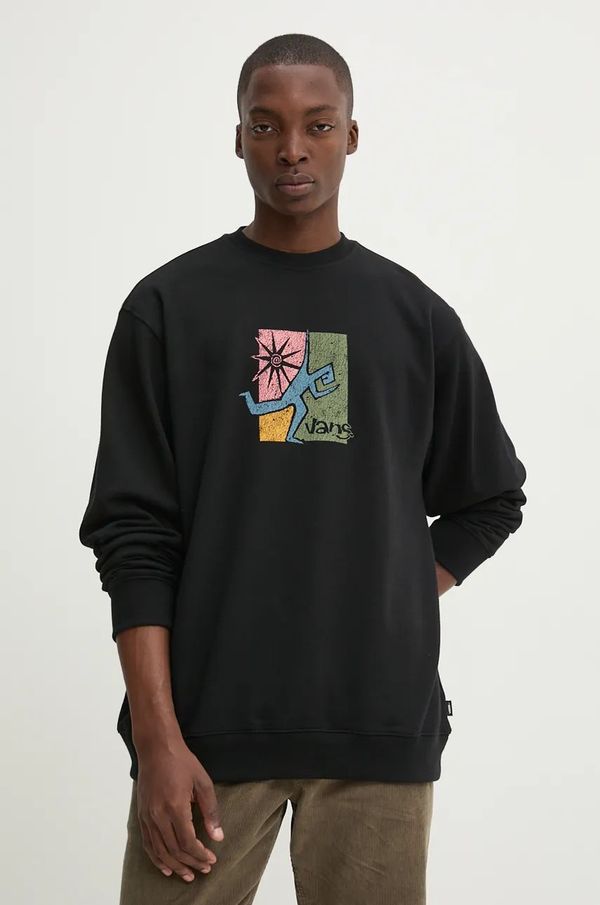 Vans Bombažen pulover Vans moški, črna barva, VN000HPRBLK1