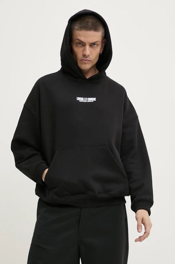 Vertere Berlin Bombažen pulover Vertere Berlin črna barva, s kapuco, VER H127