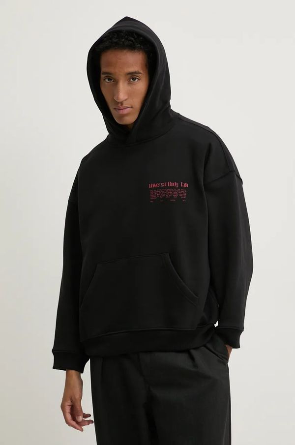 Vertere Berlin Bombažen pulover Vertere Berlin črna barva, s kapuco, VER H60