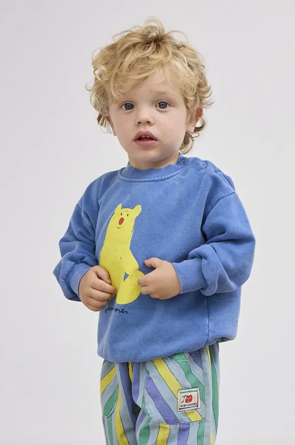 Bobo Choses Bombažen pulover za dojenčka Bobo Choses Hug Me Bear 125AB032