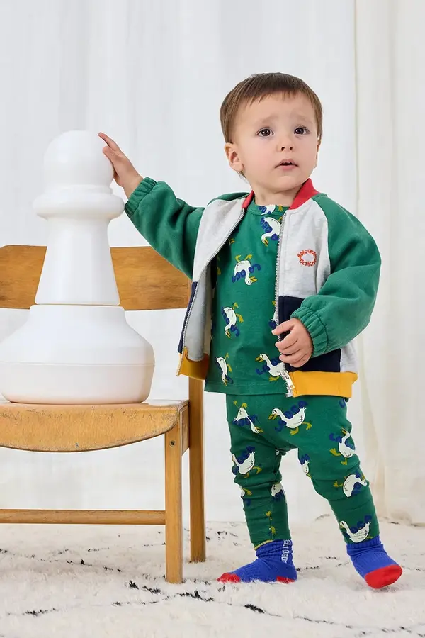 Bobo Choses Bombažen pulover za dojenčka Bobo Choses Tic Tac Toe