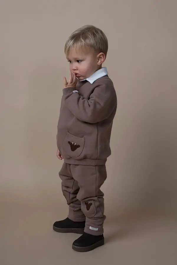 Donsje Bombažen pulover za dojenčka Donsje Foppe Sweater Stags