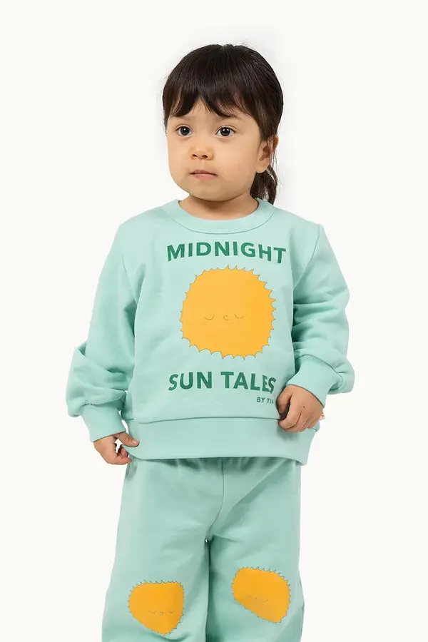 Tinycottons Bombažen pulover za dojenčka Tinycottons SUN TALES GRAPHIC BABY SWEATSHIRT