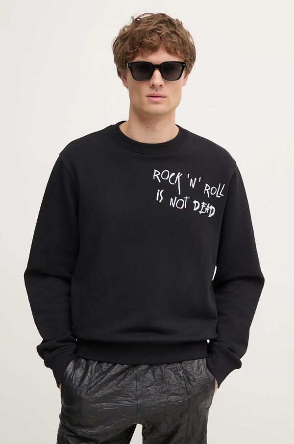 Zadig&Voltaire Bombažen pulover ZADIG&VOLTAIRE moški, črna barva, JMSS01255