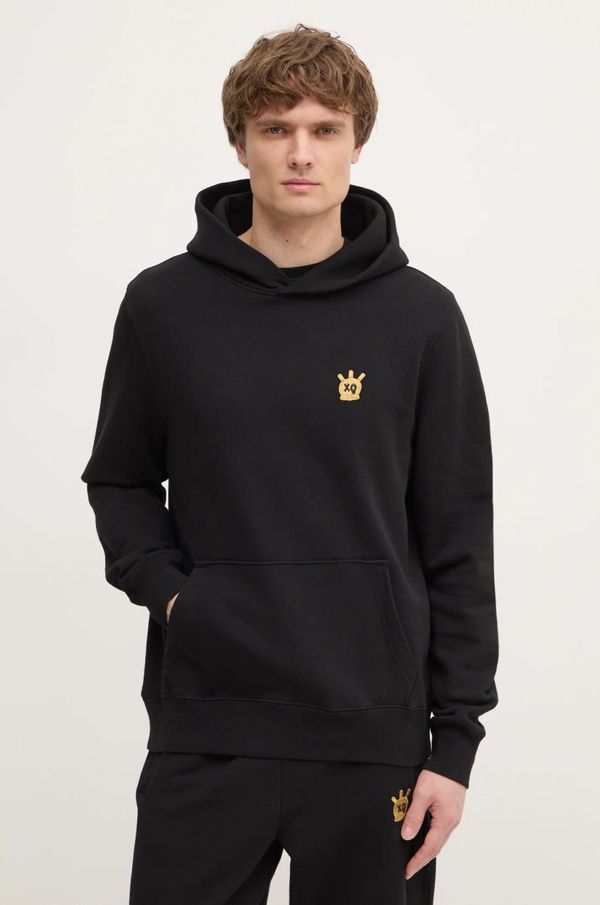 Zadig&Voltaire Bombažen pulover ZADIG&VOLTAIRE moški, črna barva, s kapuco, JMSS00258