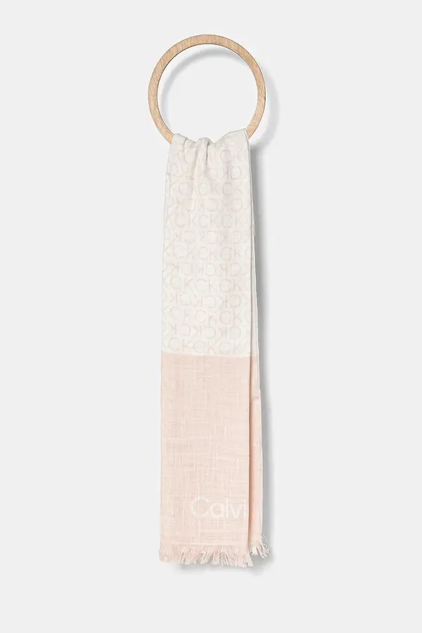 Calvin Klein Bombažen šal Calvin Klein
