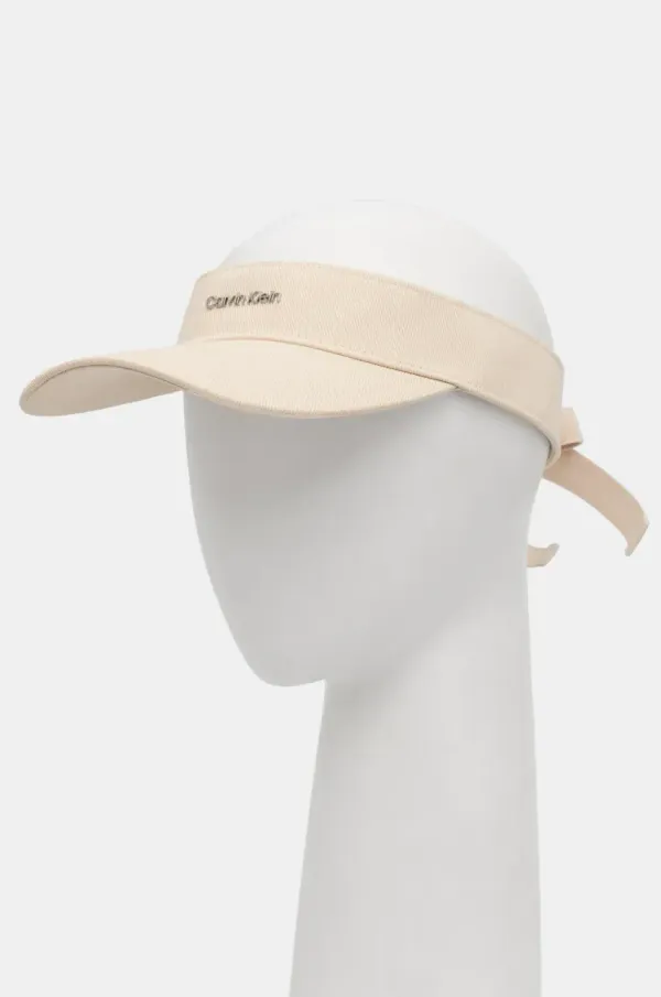 Calvin Klein Bombažen šilt Calvin Klein bež barva, K60K613144