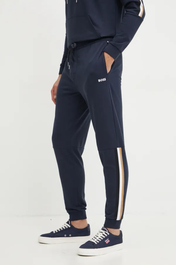BOSS Bombažen spodnji del trenirke BOSS mornarsko modra barva, 50527561