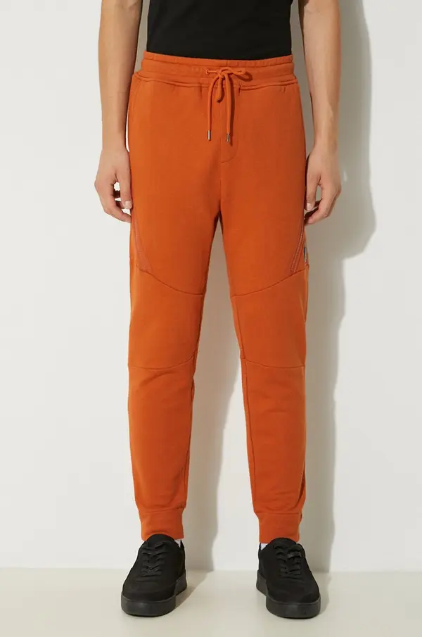 C.P. Company Bombažen spodnji del trenirke C.P. Company Diagonal Raised Fleece Lens Sweatpants