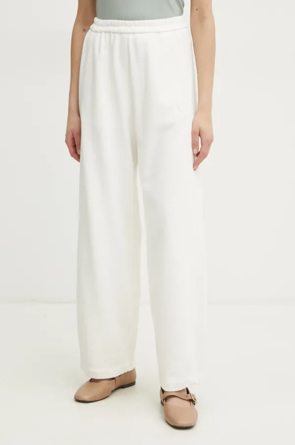 Forte Forte Bombažen spodnji del trenirke Forte Forte bela barva, 13636.my pants