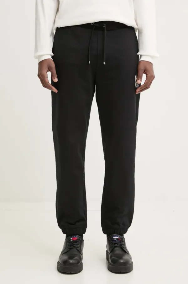 HUGO Bombažen spodnji del trenirke HUGO črna barva, 50530435