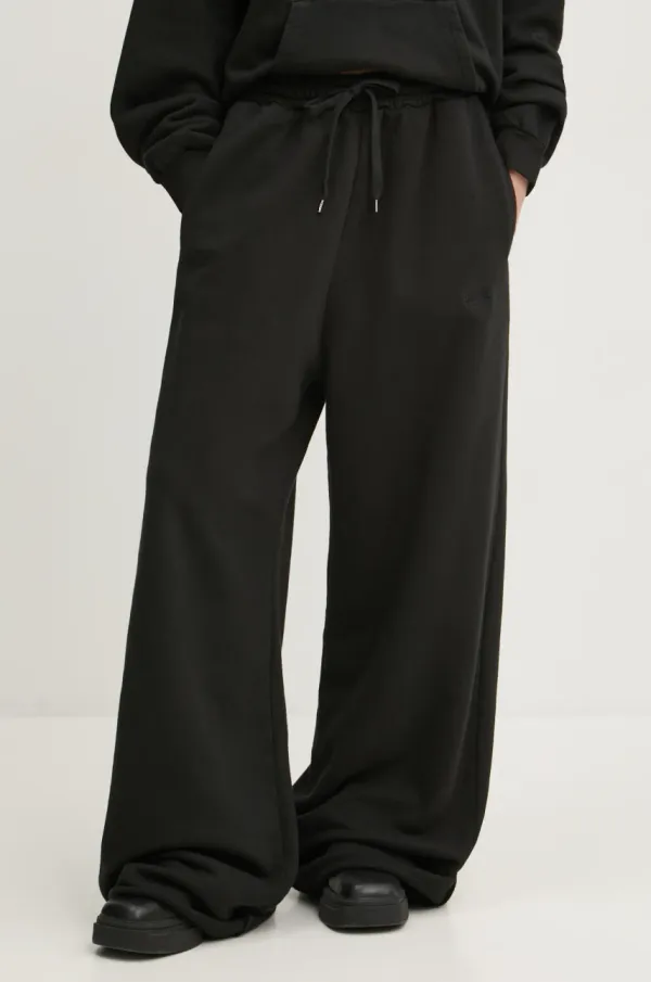 K+LUSHA Bombažen spodnji del trenirke K+LUSHA črna barva, KLW56001TJF01PX