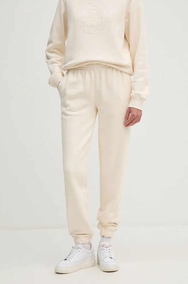 Lacoste Bombažen spodnji del trenirke Lacoste bež barva, XF2647