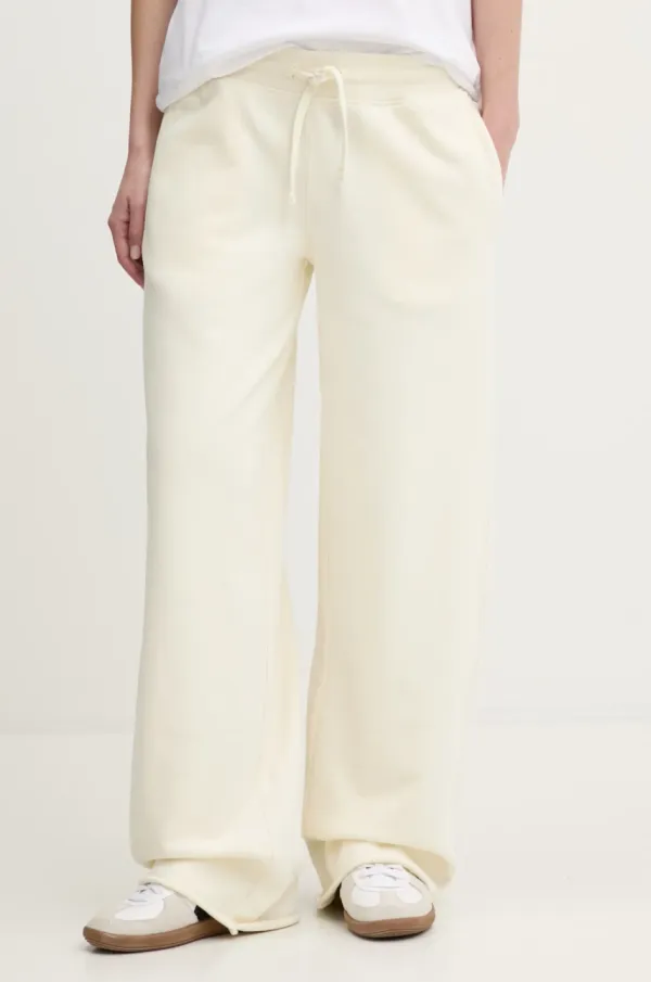 Superdry Bombažen spodnji del trenirke Superdry bež barva, W7011210A-71D