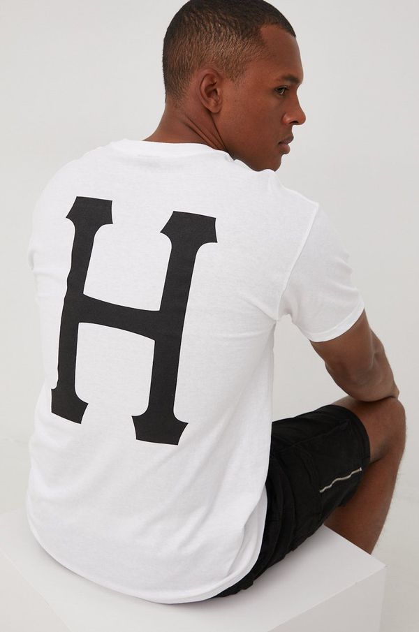 Huf Bombažen t-shirt HUF bela barva