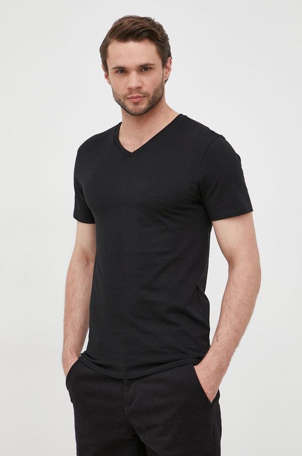 Lacoste Bombažen t-shirt Lacoste črna barva