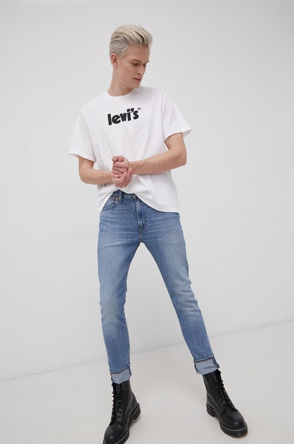 Levi's Bombažen t-shirt Levi's bela barva