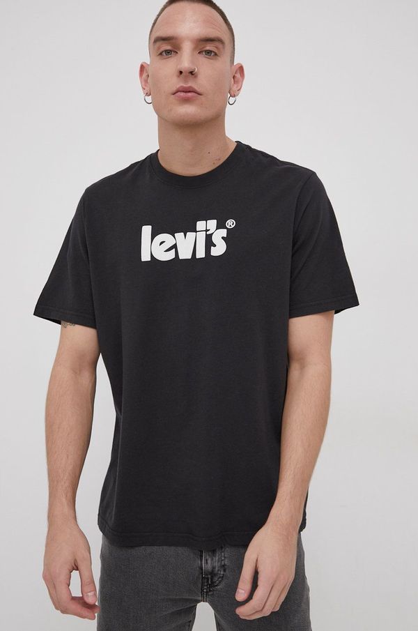Levi's Bombažen t-shirt Levi's črna barva