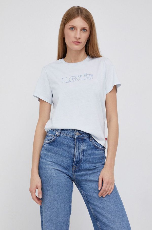 Levi's Bombažen t-shirt Levi's modra barva