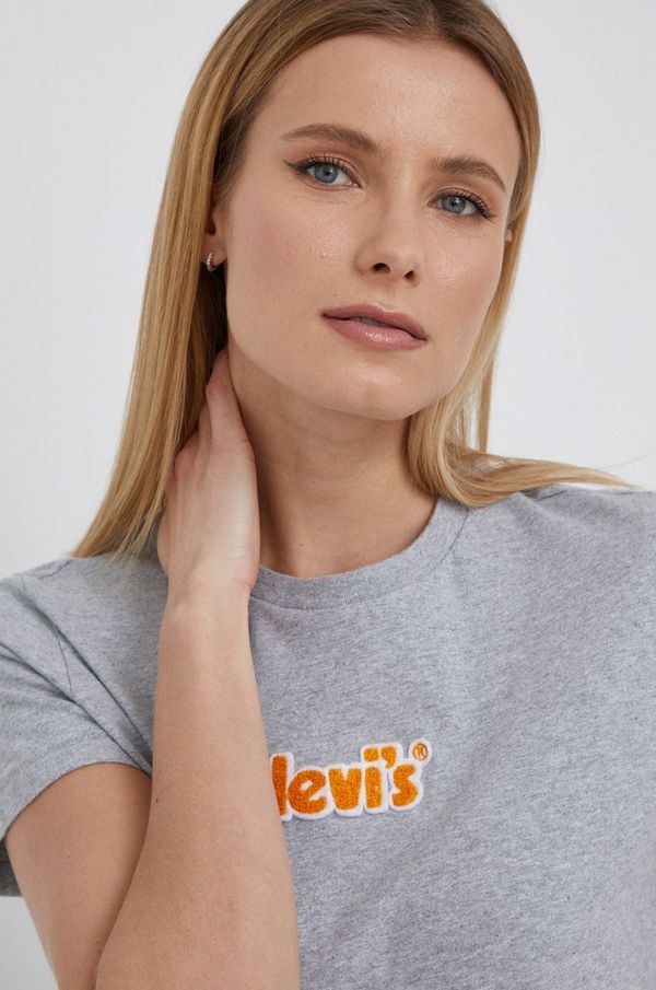 Levi's Bombažen t-shirt Levi's siva barva