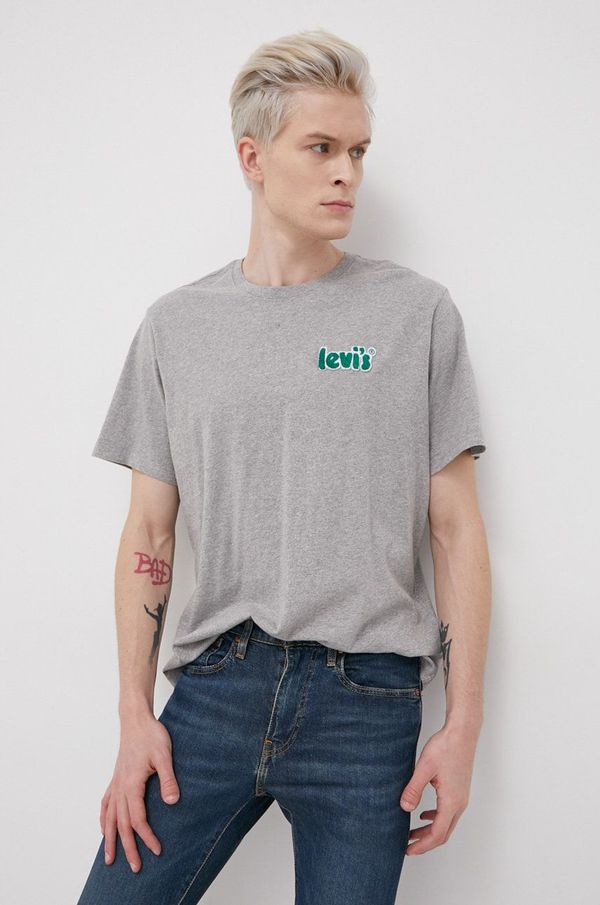 Levi's Bombažen t-shirt Levi's siva barva