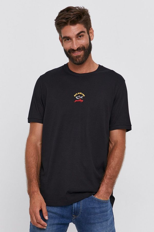 Paul&Shark Bombažen t-shirt Paul&Shark črna barva