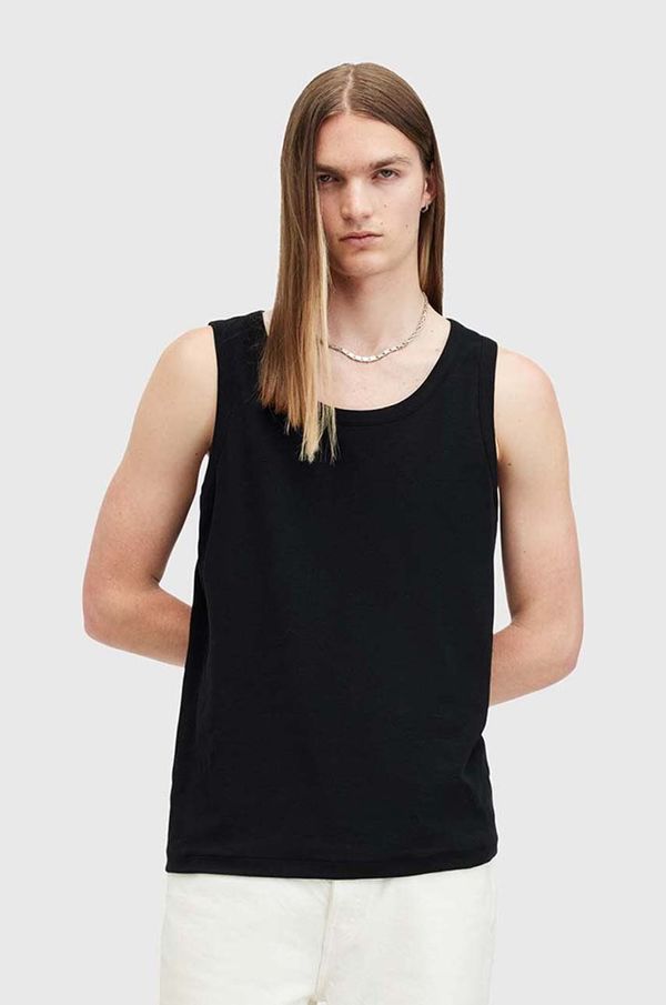 AllSaints Bombažen top AllSaints EDWARDS VEST črna barva, M008JB