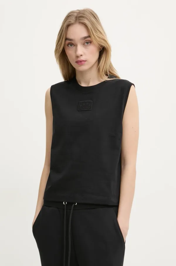 Iceberg Bombažen top Iceberg črna barva, T131 6325