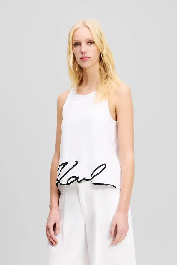 Karl Lagerfeld Bombažen top Karl Lagerfeld