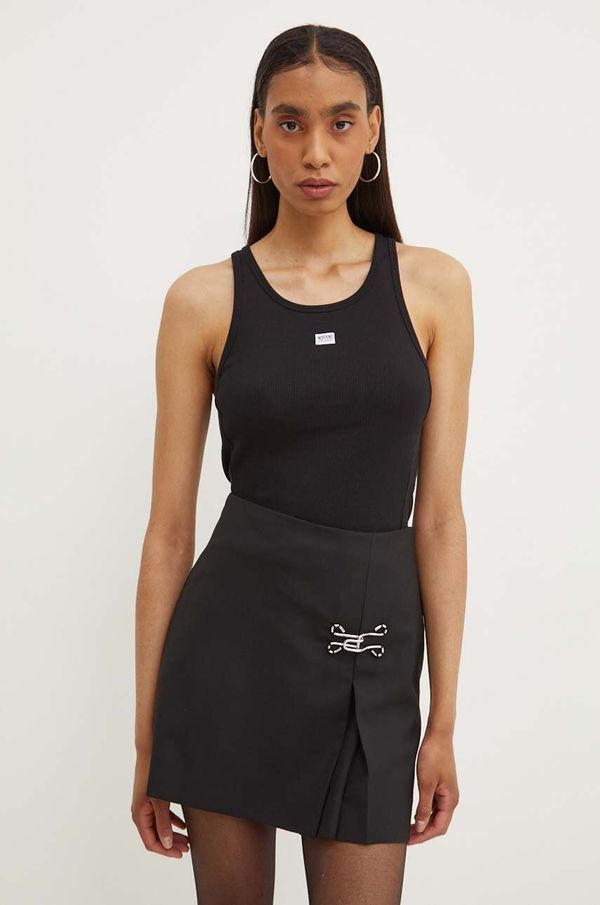 Moschino Jeans Bombažen top Moschino Jeans črna barva, 0807.8236